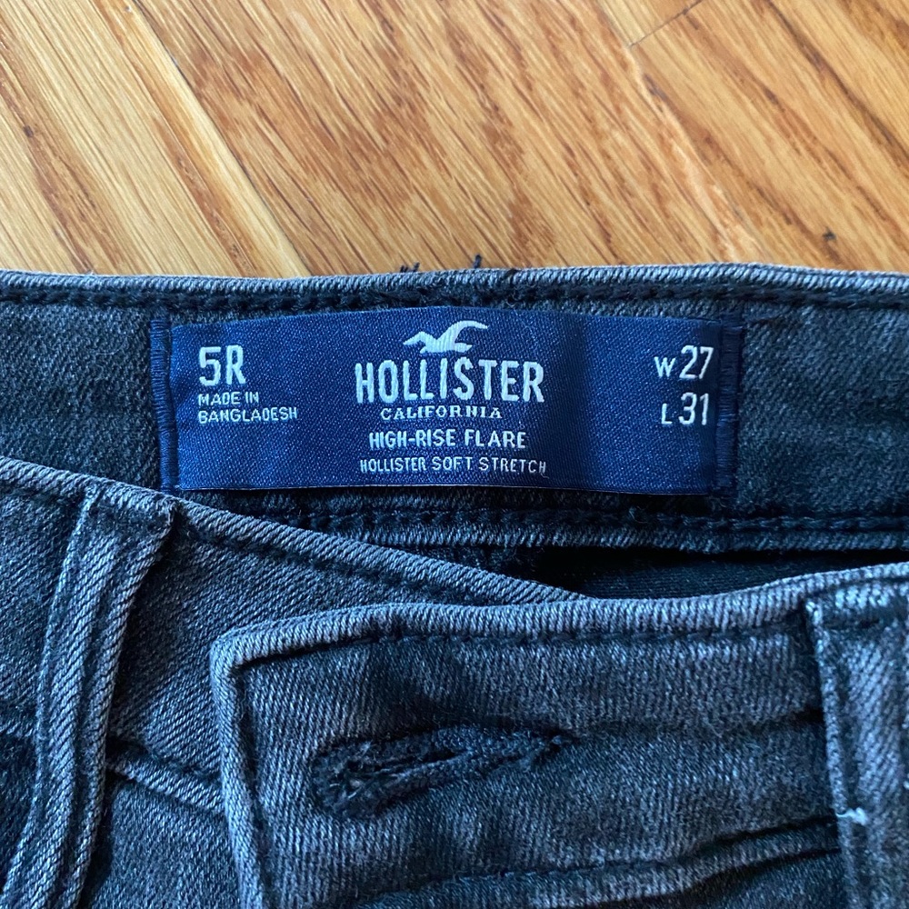 Hollister black high rise flare jeans